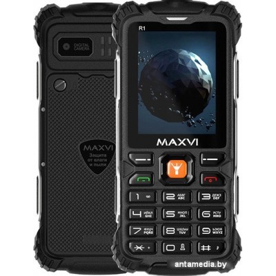 Кнопочный телефон Maxvi R1 (черный)