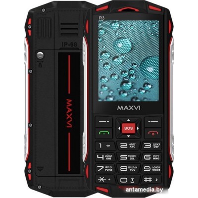 Кнопочный телефон Maxvi R3 (красный)