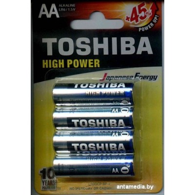 Батарейки Toshiba Alkaline LR6 4BP