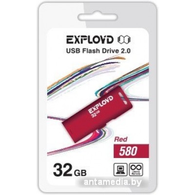 USB Flash Exployd 580 32GB (красный) [EX-32GB-580-Red]