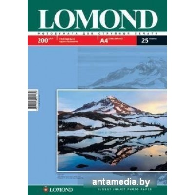 Фотобумага Lomond Глянцевая А4 200 г/кв.м. 25 листов (0102046)