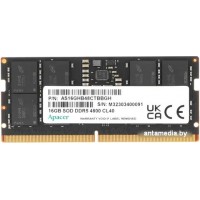 Оперативная память Apacer 16ГБ DDR5 SODIMM 4800 МГц AS16GHB48CTBBGH