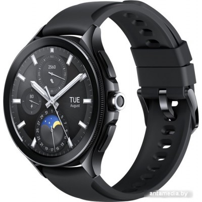 Умные часы Xiaomi Watch 2 Pro (черный, с черным силиконовым ремешком, международная версия)