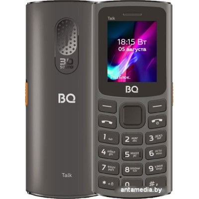 Кнопочный телефон BQ-Mobile BQ-1862 Talk (серый)