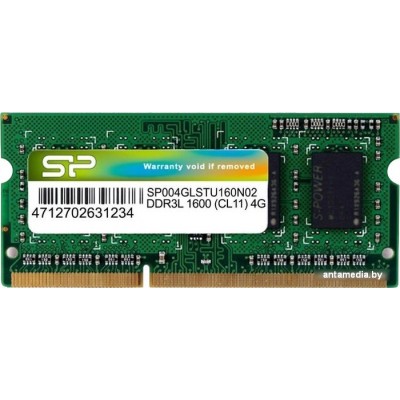 Оперативная память Silicon-Power 4GB DDR3 SO-DIMM PC3-12800 SP004GLSTU160N02