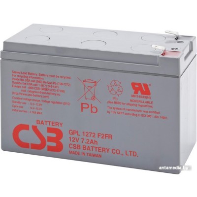Аккумулятор для ИБП CSB GPL1272 (12В/7.2 А·ч)