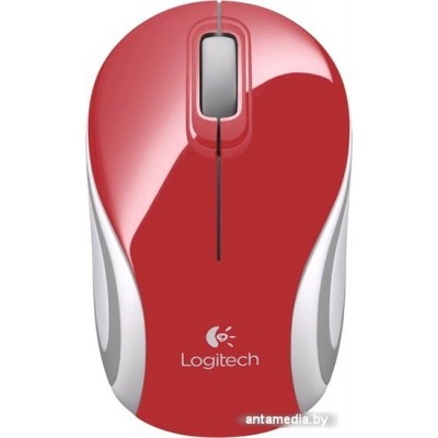 Мышь Logitech M187 (красный/серый)