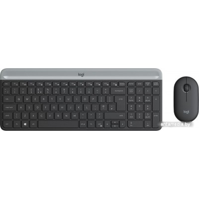 Клавиатура + мышь Logitech MK470 Slim Wireless Combo (графитовый, нет кириллицы)