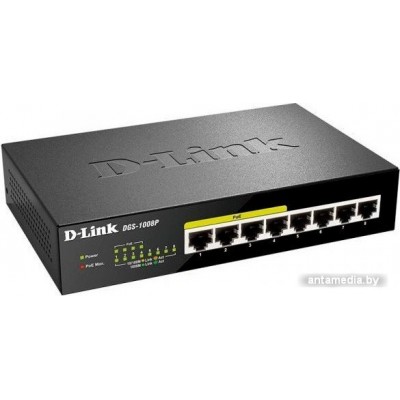 Неуправляемый коммутатор D-Link DGS-1008P/F1A