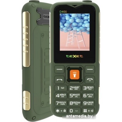 Кнопочный телефон TeXet TM-D400 (зеленый)