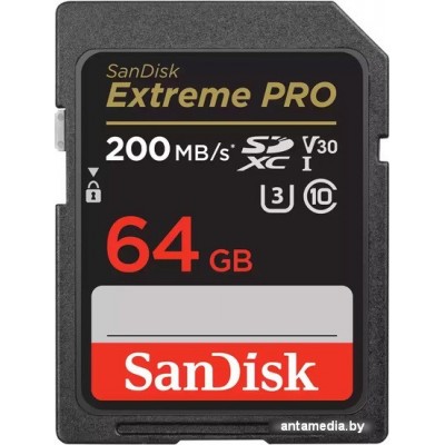 Карта памяти SanDisk Extreme PRO SDXC SDSDXXU-064G-GN4IN 64GB