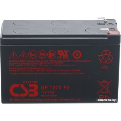 Аккумулятор для ИБП CSB GP1272 28W F2 (12В/7.2 А·ч)