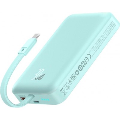 Внешний аккумулятор Baseus Magnetic Fast Charge Power Bank Type-C Edition 30W 10000mAh (мятный)