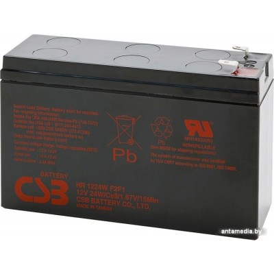 Аккумулятор для ИБП CSB HR1224W F2 (12В/6.4 А·ч)