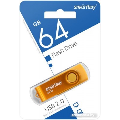 USB Flash SmartBuy Twist 64GB (желтый)