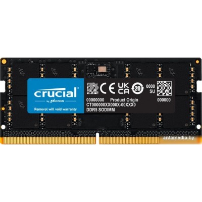 Оперативная память Crucial 32ГБ DDR5 SODIMM 5600 МГц CT32G56C46S5