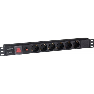 Блок розеток ExeGate ServerPro PDU-19H605 Al-6S-C14-SW-O