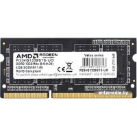 Оперативная память AMD Radeon R3 4GB DDR3 SODIMM PC4-10600 R334G1339S1S-UO