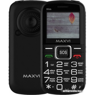 Кнопочный телефон Maxvi B5ds (черный)