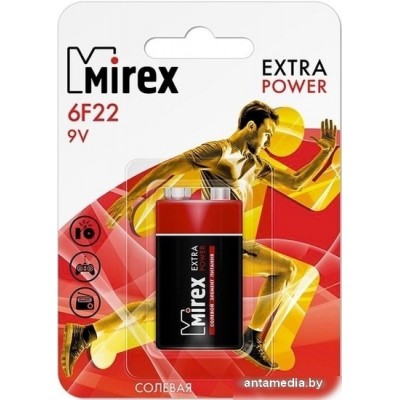 Батарейки Mirex 6F22 1 шт 23702-6F22-E1