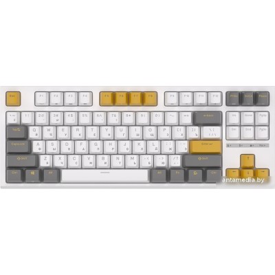 Клавиатура Royal Kludge RK-R87 RGB (белый/желтый, RK Brown)