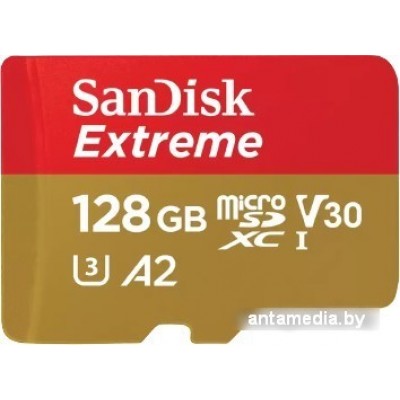 Карта памяти SanDisk Extreme SDSQXAA-128G-GN6MA microSDXC 128GB