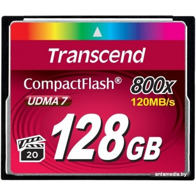 Карта памяти Transcend 800x CompactFlash Premium 128GB (TS128GCF800)