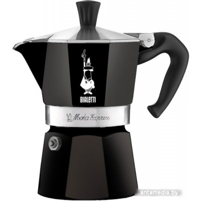 Гейзерная кофеварка Bialetti Moka Express (3 порции, черный)