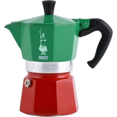 Гейзерная кофеварка Bialetti Moka Express Tricolor (3 порции)