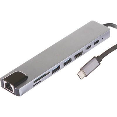 Док-станция Perfeo USB Type-C 8in1 PF-Type-C-14