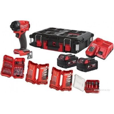 Винтоверт Milwaukee M18 FUEL Promo FID3100P-502P 4933498244 (с 2-мя АКБ, кейс, набор оснастки)