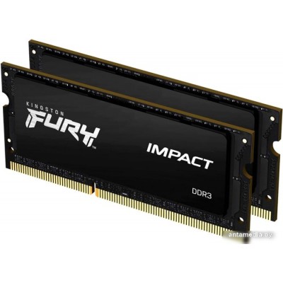 Оперативная память Kingston FURY Impact 2x8GB DDR3 SODIMM PC3-14900 KF318LS11IBK2/16