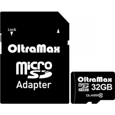 Карта памяти Oltramax microSDHC Class 10 32GB +адаптер