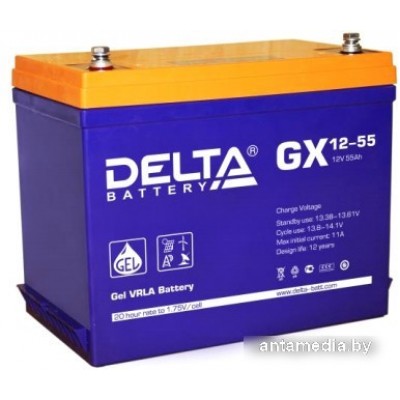 Аккумулятор для ИБП Delta GX 12-55 (12В/55 А·ч)