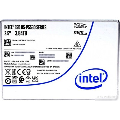 SSD Intel D5-P5530 3.84TB SSDPF2KX038XZN1