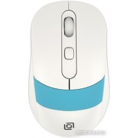 Мышь Oklick 310MW (белый/голубой)