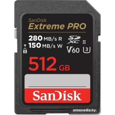 Карта памяти SanDisk Extreme PRO SDXC SDSDXEP-512G-GN4IN 512GB
