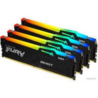 Оперативная память Kingston FURY Beast RGB 4x32ГБ DDR5 5200 МГц KF552C40BBAK4-128