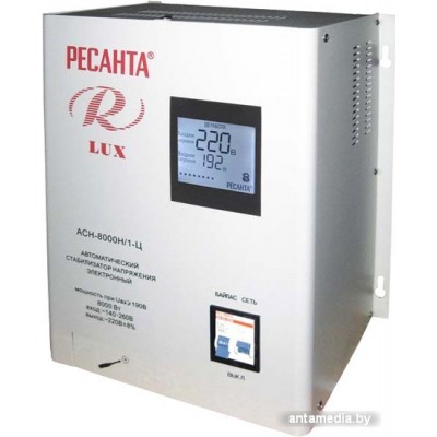 Стабилизатор напряжения Ресанта Lux АСН-8000Н/1-Ц Стабилизатор напряжения Ресанта Lux АСН-8000Н/1-Ц