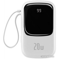 Внешний аккумулятор Baseus Qpow Pro Digital Display Fast Charge 10000mAh 20W (белый)