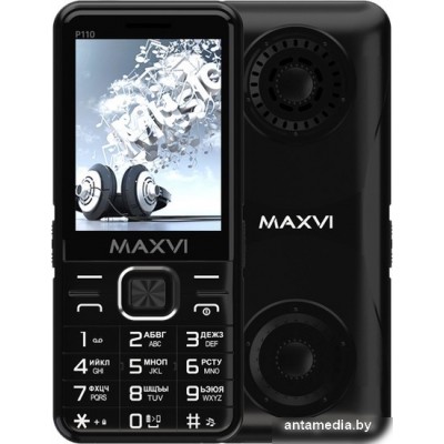 Кнопочный телефон Maxvi P110 (черный)