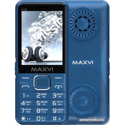 Кнопочный телефон Maxvi P110 (синий)