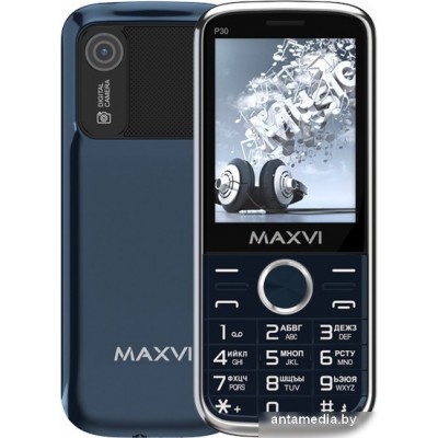 Кнопочный телефон Maxvi P30 (синий)