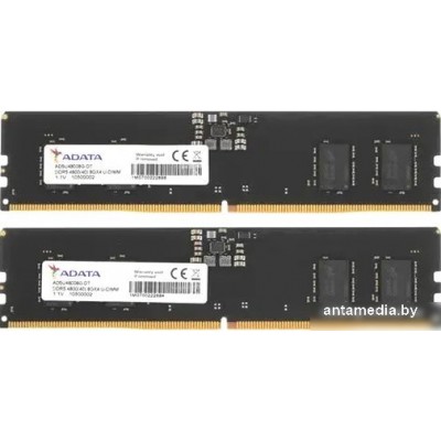 Оперативная память ADATA 2x8ГБ DDR5 4800 МГц AD5U48008G-DT