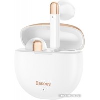 Наушники Baseus Encok W2 (белый/золотистый)