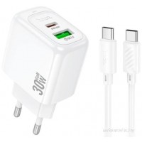 Сетевое зарядное Hoco CS54A USB Type-C (белый)