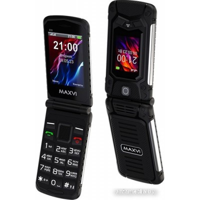 Кнопочный телефон Maxvi E10 (черный)
