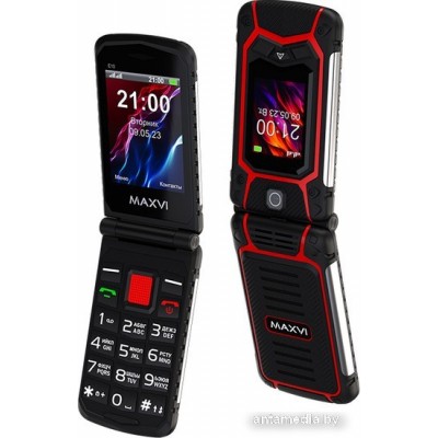 Кнопочный телефон Maxvi E10 (красный)