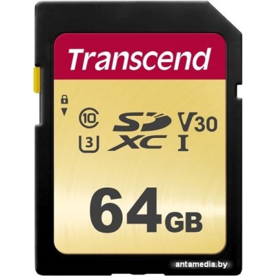 Карта памяти Transcend SDXC 500S 64GB