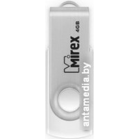USB Flash Mirex SWIVEL WHITE 4GB (13600-FMUSWT04)